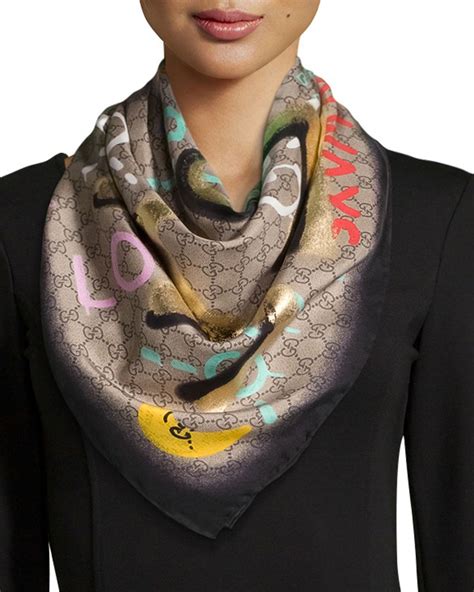 gucci 100 silk scarf worth|gucci silk scarf sale.